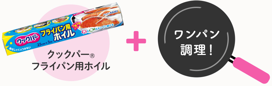 クックパー®フライパン用ホイル+ワンパン調理!