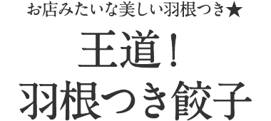 王道!羽根つき餃子